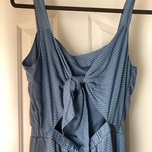 Blue & Polka Dot Jumpsuit NWOT